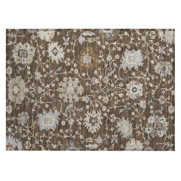 Chantille Machine Washable Indoor/Outdoor Abstract ACN2930 Chocolate 3 ft. x 4 ft. Area Rug