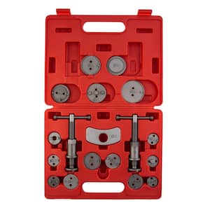 Master Disc Brake Caliper Tool Set w Wind Back Kit, Compressor/Spreader for Brake Pad Replacement, 18-Pieces Brake Tools