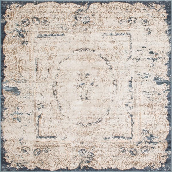 Unique Loom Chateau Adams Beige 7' 0 x 7' 0 Square Rug