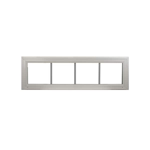 Heritage Transom Window White 48-in x 12-in Double Pane with Grids G7 DP Rating 50 W4H1 Standard Glass Clear