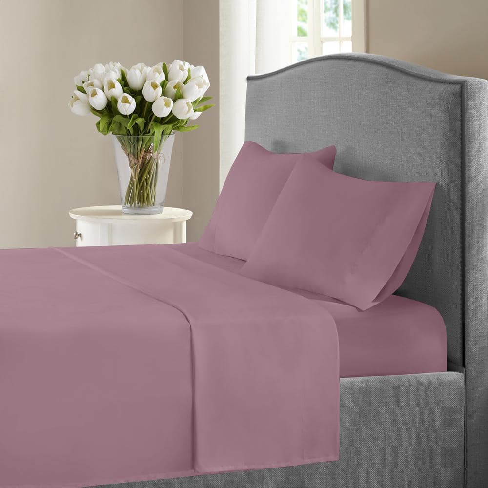 Sweet Home Collection 1500 Thread Count Sheet Set, Purple, Queen Set
