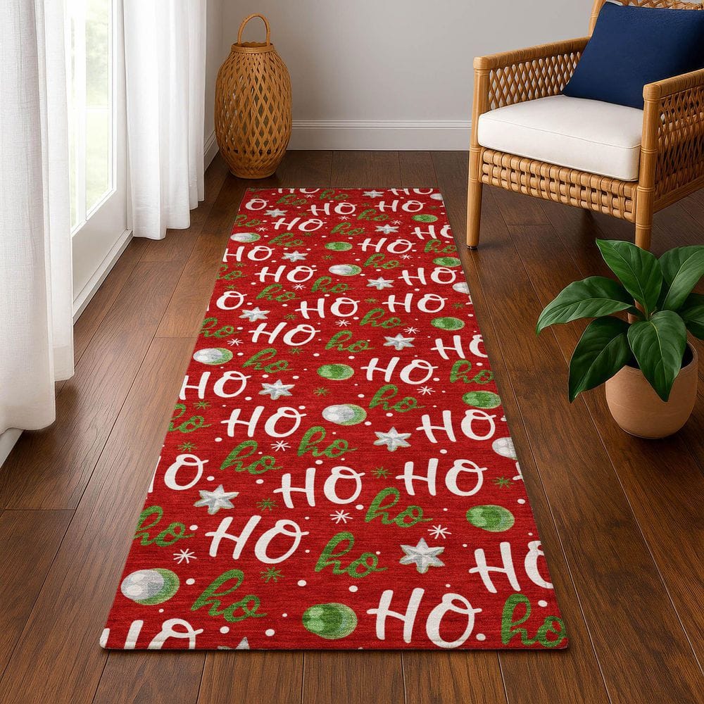 Mayfield Premium Machine Washable Abstract AMF1810 Red 2 ft. 3 in. x 7 ft. 6 in. Runner Rug price history on PriceWatchPro