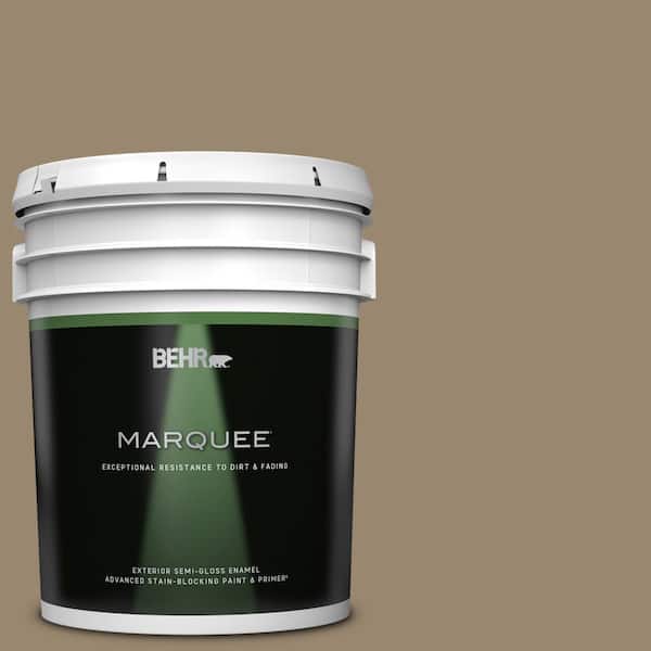 BEHR MARQUEE 5 gal. #710D-5 Mississippi Mud Semi-Gloss Enamel Exterior Paint & Primer