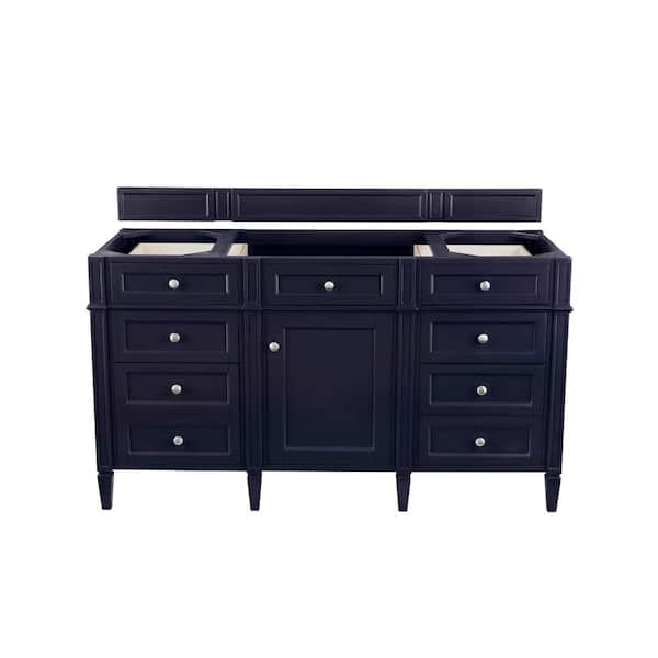 James Martin Vanities Brittany 58.8 in. W x 23 in. D x 32.8 in. H Single Bath Vanity Cabinet Without Top  in Victory Blue