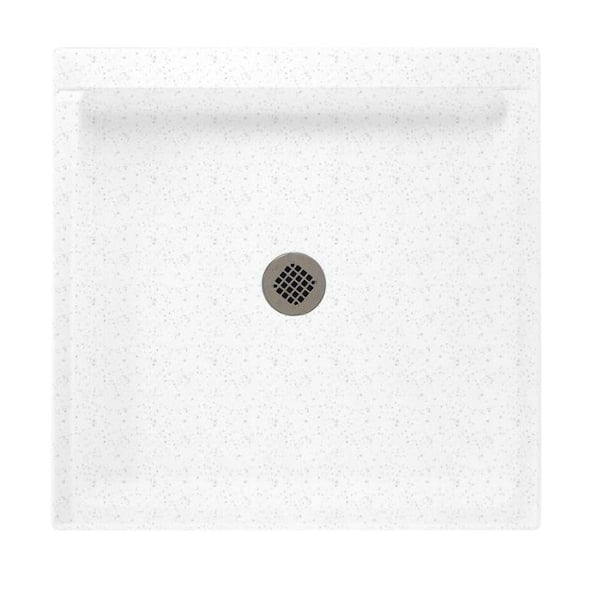 Swan 32 in. L x 32 in. W Alcove Shower Pan Base with Center Drain in Arctic Granite