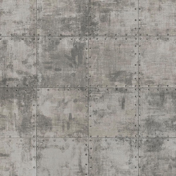 Norwall Steel Tile Vinyl Strippable Roll Wallpaper (Covers 56 sq. ft.)