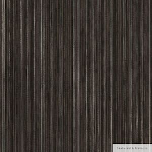 Metallic Black Faux Grasscloth Vinyl Peel and Stick Textured Wallpaper Roll (Covers 28 sq. ft.)