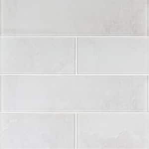Fantasy Grey 4 in. x 16 in. Subway Gloss Glass Wall Tile (17.77 sq. ft./Case)