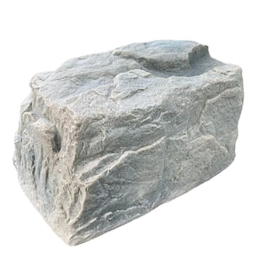 40 in. L x 24 in. W x 21 in. H Medium Plastic Rock Cover in Gray Granite