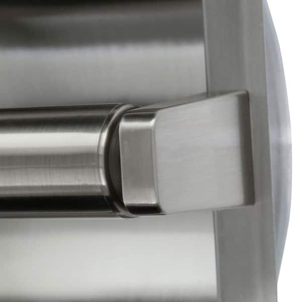 Recessed Toilet Paper Holder with Mounting Plate in Satin Nickel