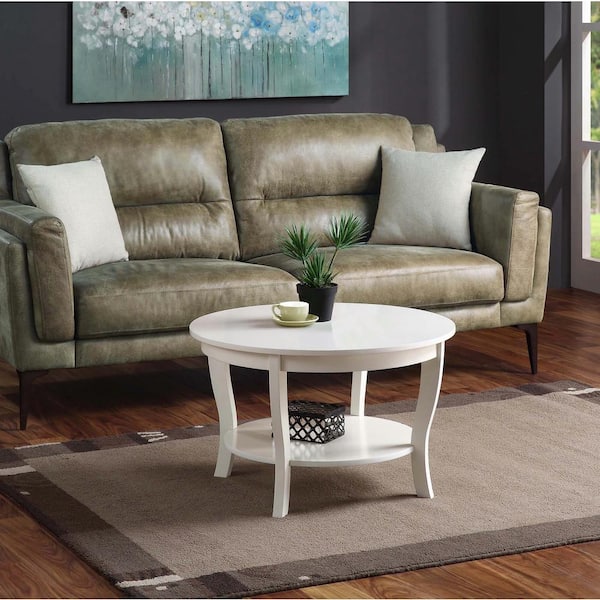 White Round Coffee Table R6 361, American Heritage Round Coffee Table White