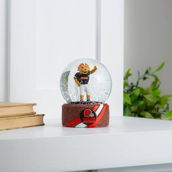 Evergreen Enterprises Cleveland Browns 5 in. Glass Tabletop Snow
