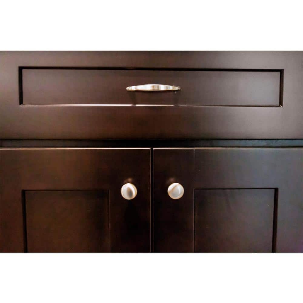 Brushed Nickel Arched Cabinet Pull with Mounting Hardware