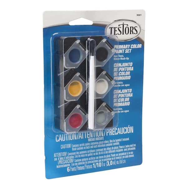 Testors 0.10 oz. 6-Color Primary Color Acrylic Paint Pod Set (4-Pack)