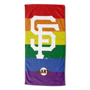 MLB Multi-Color Sf Giants Pride Series Printed Cotton/Polyester Blend Beach Towel