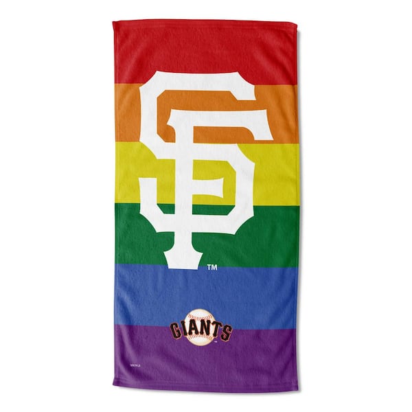 THE NORTHWEST GROUP MLB Multi-Color Sf Giants Pride Series Printed Cotton/Polyester Blend Beach Towel