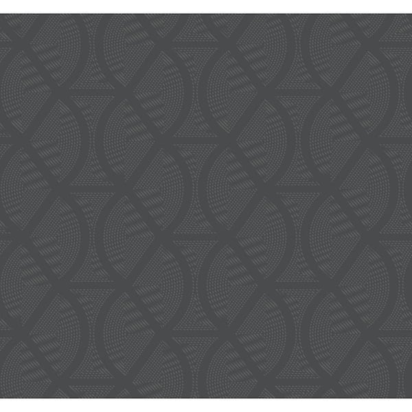 York Wallcoverings Dark Grey Opposites Attract Paper Unpasted Matte Wallpaper (27 in. x 27 ft.)