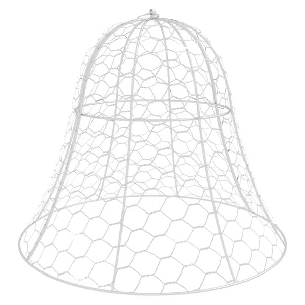 Indoor/Outdoor Garden Chicken Wire Cloche, 16" x 13 in. Plant Protectors, Metal Crop Cages to Keep Animals Out (6-Pack)