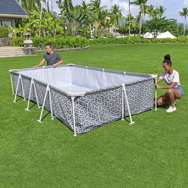 Bestway Steel Pro 12 ft. x 6 ft. 11 in. Rectangular 26 in. Deep