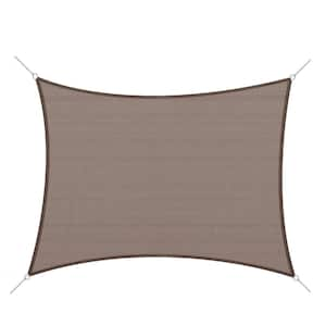 Outsunny 13 ft. x 20 ft. Sand Rectangle Outdoor Patio Sun Shade Sail ...