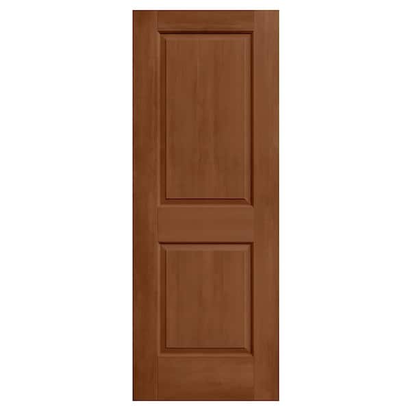 JELD-WEN 30 in. x 80 in. Carrara 2 Panel No Bore Solid Core Hazelnut Stain Molded Composite Interior Door Slab