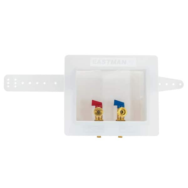 EASTMAN 1/2 In. PEX Dual Outlet Washing Machine Outlet Box 60245 - The ...