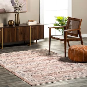 Sorsha Persian Traditional Fringe Rust 7 ft. 10 in. x 9 ft. 8 in. Area Rug