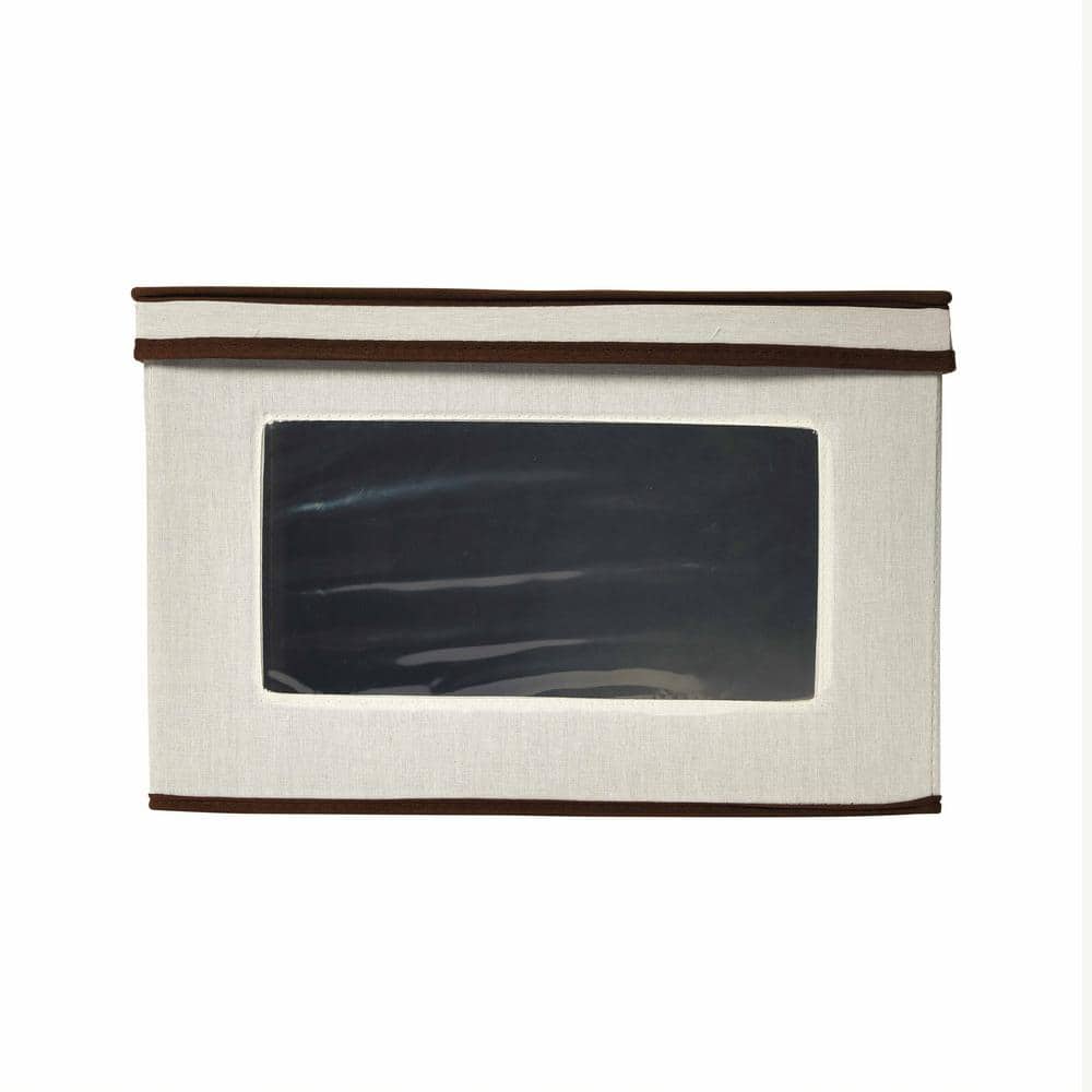 Natural Canvas Serveware Storage Box with Quilted Pouches