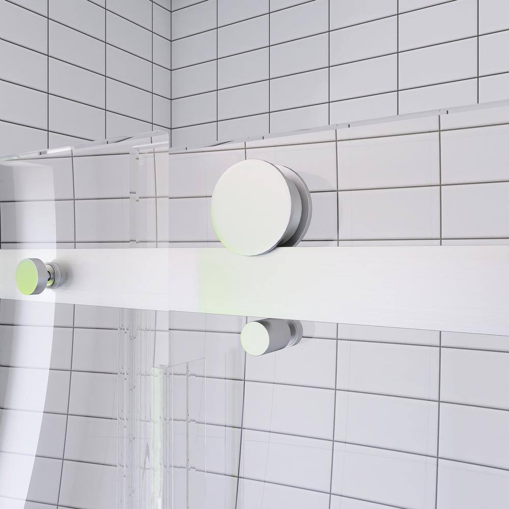 56-60" Brushed Nickel and Glass Sliding Shower Door