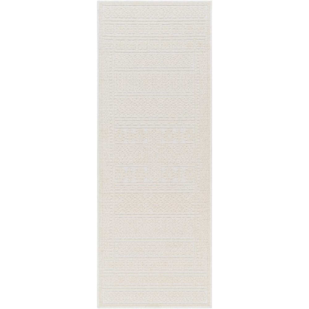 Livabliss Lyna Tan Bohemian 3 ft. x 7 ft. Machine-Washable Indoor ...