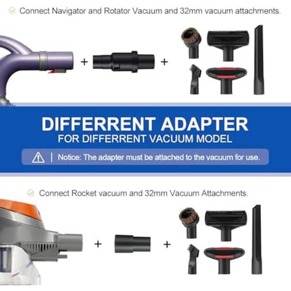 1 1/4 Inch Plastic Vacuum Attachments Kit with 7-in-1 Cleaning