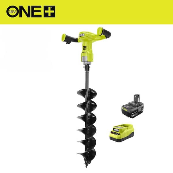 ONE+ HP 18V Brushless Cordless Earth Auger with 6 in. Bit with 4.0 Ah Battery and Charger