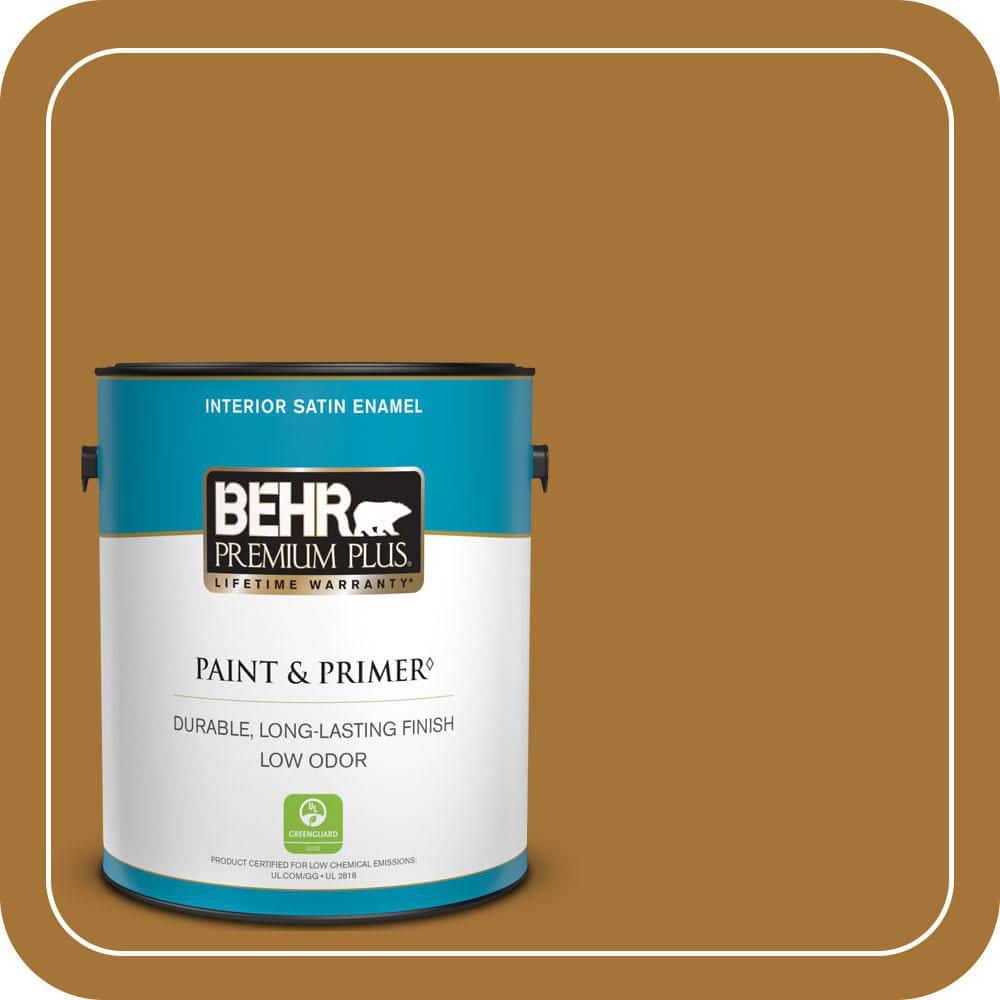 1 gal. #310D-7 Mayan Gold Satin Enamel Low Odor Interior Paint & Primer price history on PriceWatchPro