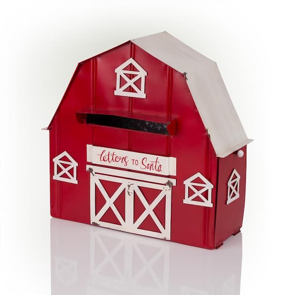 Stratton Home Decor Farmhouse Letters to Santa Metal Tabletop Mailbox