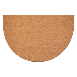 Half Circle Natural Coir with Vinyl Backing Doormat 24 in. x 36 in.
