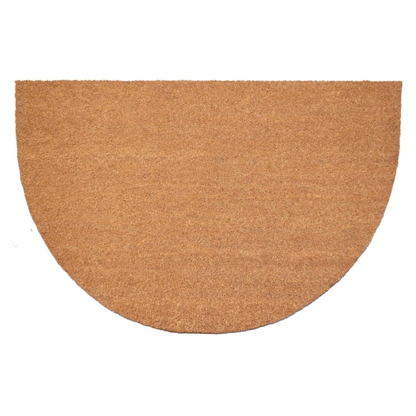 Calloway Mills Half Circle Natural Coir with Vinyl Backing Doormat 24 in. x 36 in.