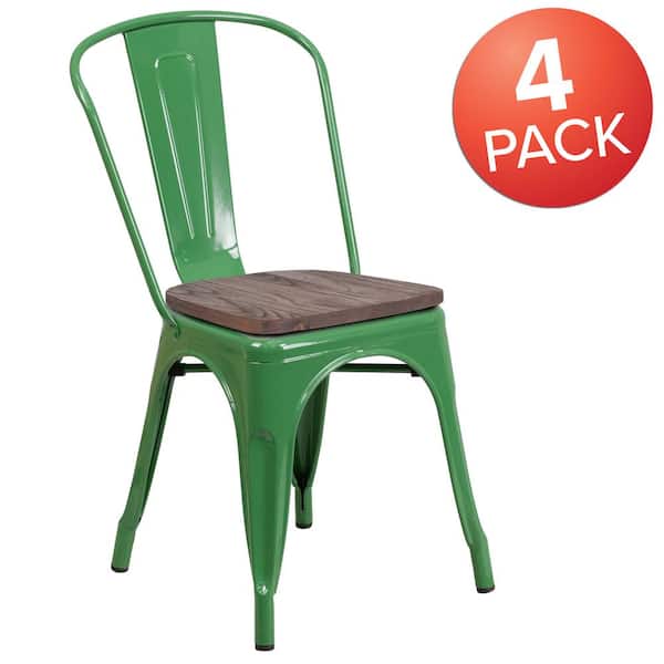 Carnegy Avenue Green Restaurant Chairs (Set of 4)