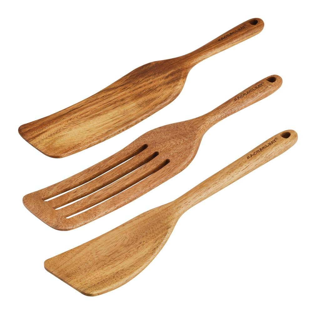 Wooden Spoons For Cooking 7-Pack - Bamboo Kitchen Utensils Set for