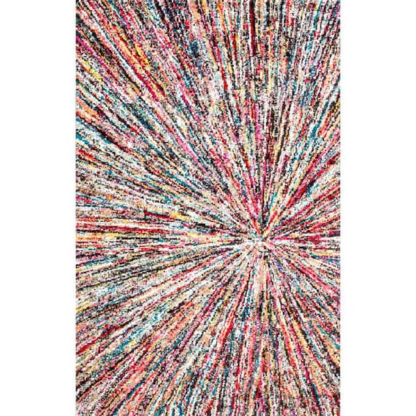 nuLOOM Samira Striped Bohemian Multi 10 ft. x 14 ft. Area Rug