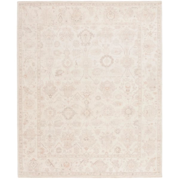 Oushak 8 ft. x 10 ft. Beige/Light Gray Oriental Area Rug