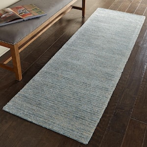 Weston Seafoam 2 ft. x 8 ft. Solid Contemporary Kitchen Runner Area Rug