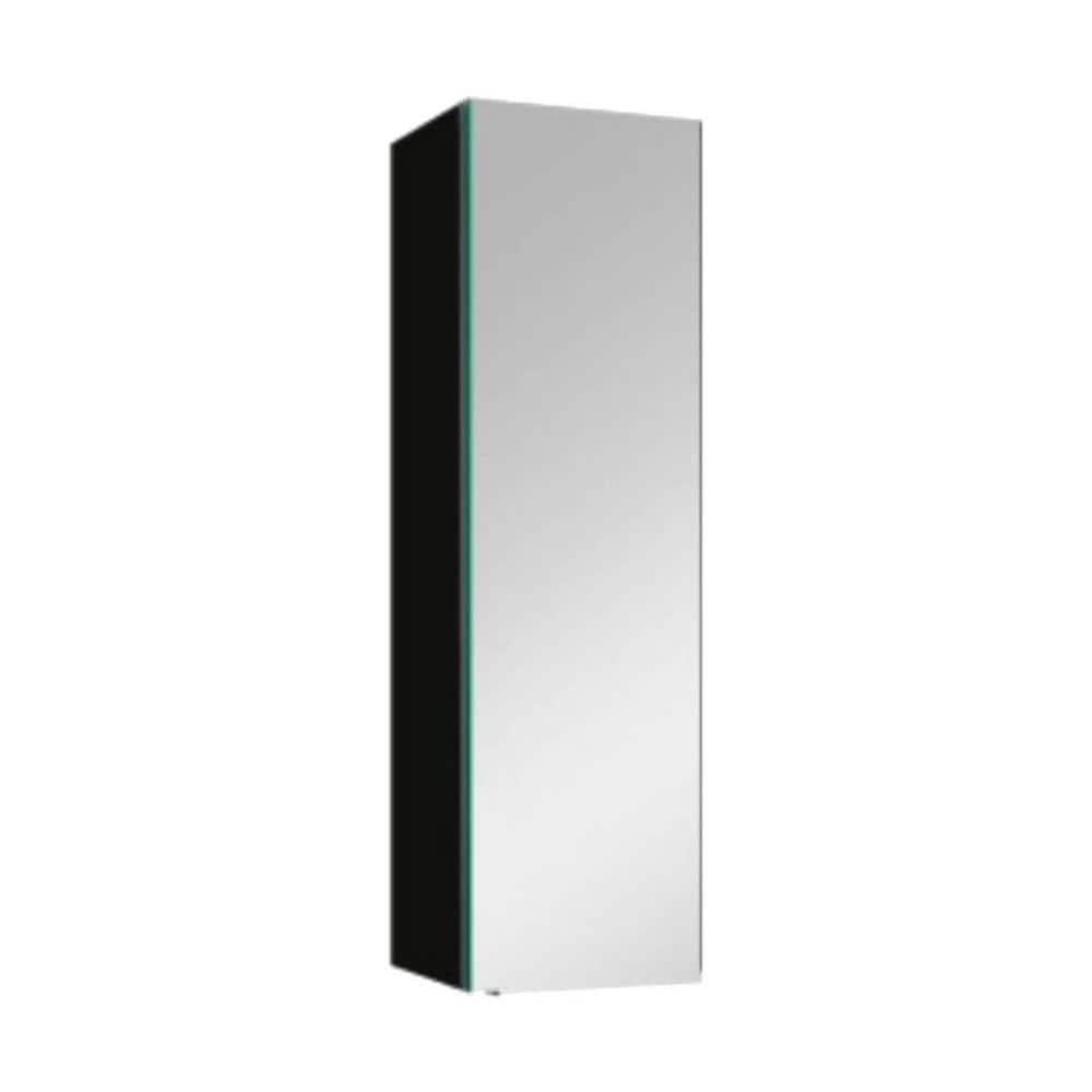 30 in. W x 10 in. H Black Rectangular Aluminum Recessed or Surface Mount Me