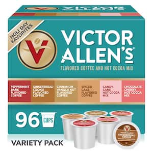 Holiday Favorites Coffee & Hot Cocoa Variety Pack Single Serve Cups & Coffee Pods for Keurig K-Cup Brewers (96 Count)