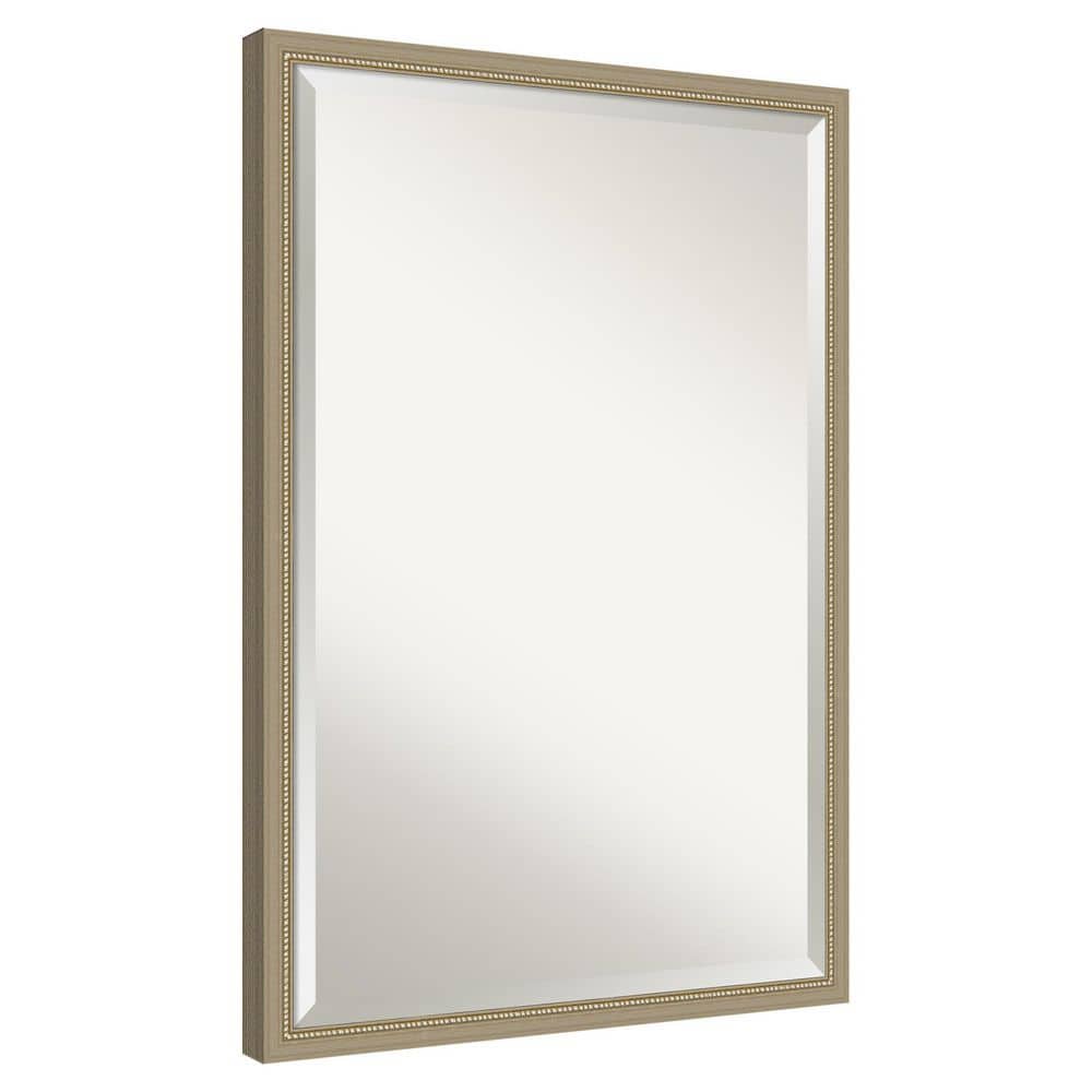 Belmont Distress Silver 26 in. x 38 in. Beveled Traditional Wood Framed Bathroom Wall Mirror price history on PriceWatchPro