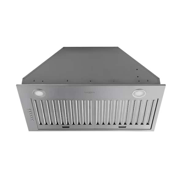 Ancona 28 in. Ducted Built-In Range Hood with LED in Stainless Steel