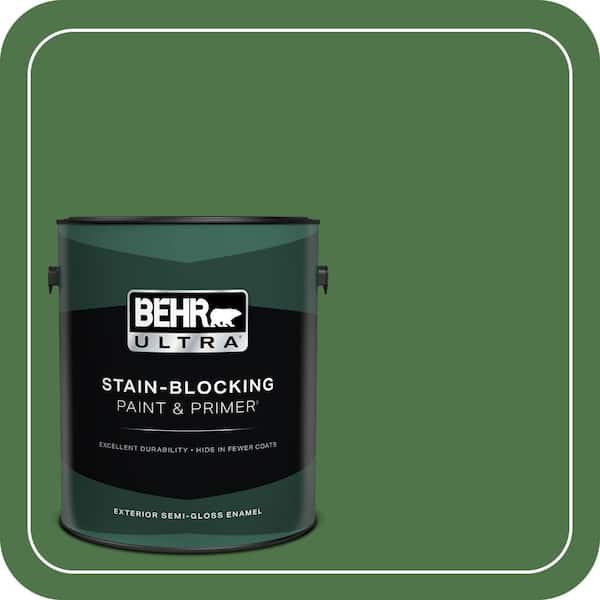 BEHR ULTRA 1 gal. #MQ4-49 Emerald Forest Semi-Gloss Enamel Exterior Paint & Primer