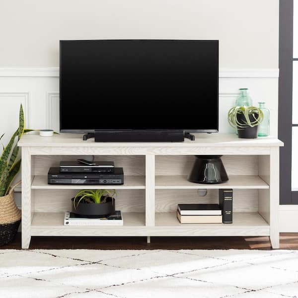 58" TV Stand Entertainment Media Center Console Wood Storage Furniture W/ Shelf