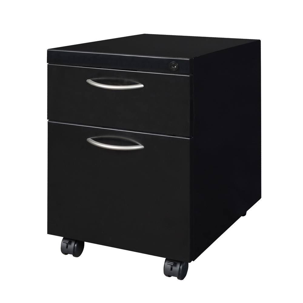 Regency Fusion Black Mobile Box File Pedestal-MMPBF18ABK - The Home Depot