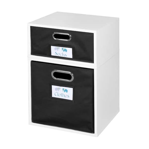 Regency 19.5 in. H x 13 in. W x 13 in. D White Wood 2-Cube Organizer