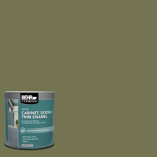 BEHR PREMIUM 1 qt. #S360-6 Secret Meadow Satin Enamel Interior/Exterior Cabinet, Door & Trim Paint